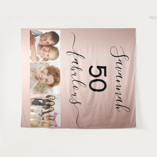 50 fabelhafte benutzerdefinierte Foto Überraschung Wandteppich (Vorderseite (Horizontal))