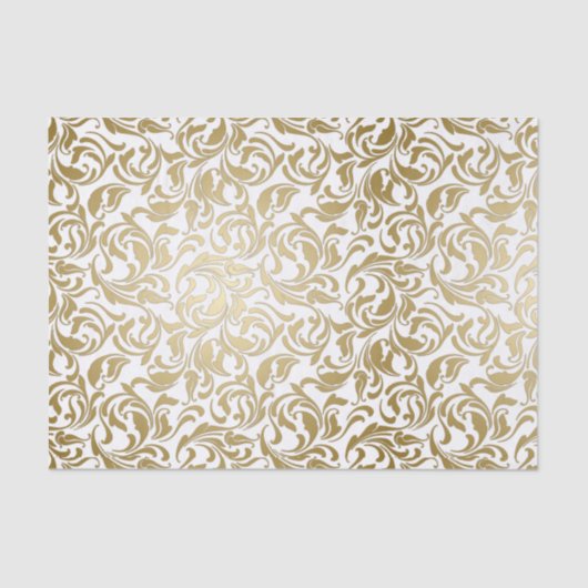 50 & fabelhafte Fiftieth Party Dekorative Goldene  Seidenpapier (Vorderseite)