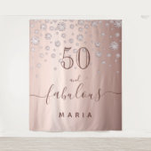 50 fabelhafte Geburtstagsgeschenk mit Golddiamante Wandteppich (Vorderseite)