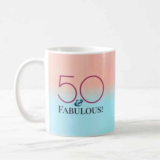 50 & fabelhafte Geburtstagsparty Kaffeetasse (Links)