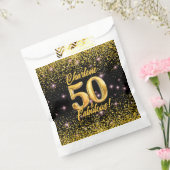 50 fabelhafte Gold Glitzer Pink Stars 50. Geburtst Geschenktütchen (Versiegelt)