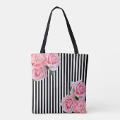 50 fabelhafte rosa Blumensträuße Schwarz-weiße Str Tasche (Rückseite)