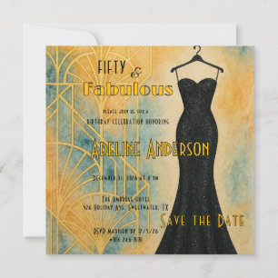 50 Fabelhafte schwarz-goldene Art Deco Save The Da Date