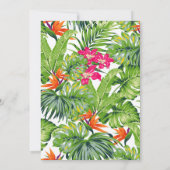50 fabelhafte tropische Blätter zum Geburtstag Ros Einladung (Rückseite)