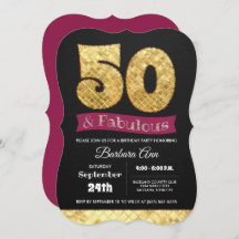 50. Fabelhaftes Gold und Pink 50 Geburtstag