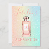50 Fabelous Glitzer French Chic Parfüm Monogram Einladung (Vorderseite)