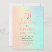 50 Fabelous Glitzer French Chic Parfüm Monogram Einladung (Rückseite)