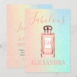 50 Fabelous Glitzer French Chic Parfüm Monogram Einladung