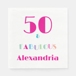 50 & Fabulose farbenfrohe moderne Geburtstagseinla Serviette