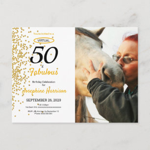 50 & Fabulose virtuelle Geburtstagseinladung aus G Postkarte