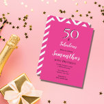 50 & Fabulous 50. Geburtstag Bash Cerise Pink Part Einladung<br><div class="desc">50 & Fabulous 50. Geburtstag Bash Cerise Pink Party Einladung Flat Card.</div>