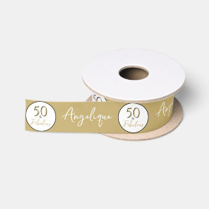 50 & Fabulous 50. Geburtstag Benutzerdefinierter N Satinband