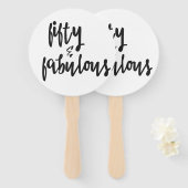 50 & Fabulous - 50. Geburtstag Fächer (Vorne und Hinten)