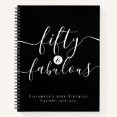 50 & Fabulous 50. Geburtstag Gästebuch Notizblock (Vorderseite)