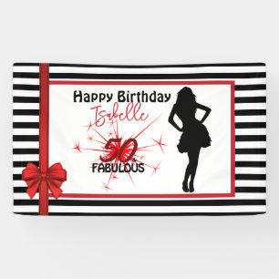 50 & FABULOUS 50. Geburtstag Moderne Streifen Banner