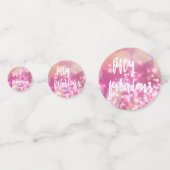 50 & Fabulous, 50. Geburtstag Pink Glamour Konfetti (Vorderseiten)