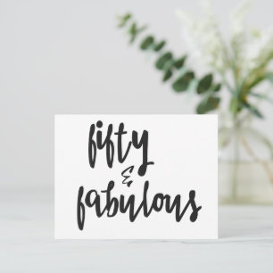 50 & Fabulous - 50. Geburtstagskarte Postkarte