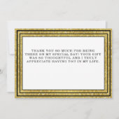 50 & Fabulous 50. Geburtstagsparty Danke Karte (Rückseite)