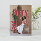 50 & Fabulous | 50. Geburtstagsparty Einladung (Stehend Vorderseite)