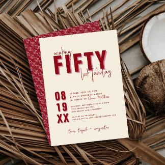 50 & Fabulous | 50. Geburtstagsparty Einladung