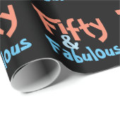 50 & Fabulous 50. Geburtstagsparty Geschenkpapier (Rolleneckpunkt)