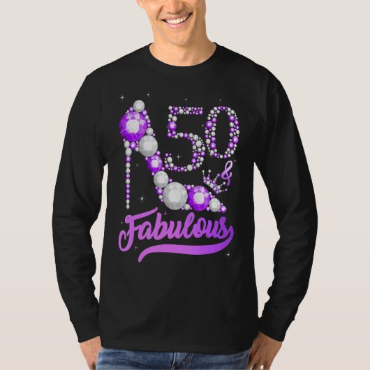 50 & fabulous 50 Years Old 50 th Birthday Diamond  T-Shirt (Vorderseite)