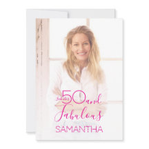 50 & Fabulous 50th Birthday Party Minimal Photo