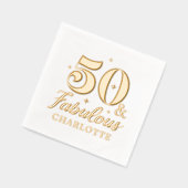 50 & Fabulous 550 Geburtstag Personalisiert Servietten Mit Folie (Links)