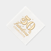 50 & Fabulous 550 Geburtstag Personalisiert Servietten Mit Folie (Rechts)