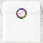 50 & Fabulous Abstrakte LILA Custom Runder Aufkleber (Tasche)