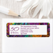 50 & Fabulous Abstrakte LILA Rücksendeadresse (Insitu)