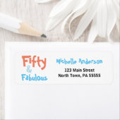 50 & Fabulous Birthday Address Label (Insitu)