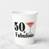 50 & Fabulous Birthday Babe Pappbecher (Rückseite)