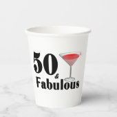 50 & Fabulous Birthday Babe Pappbecher (Vorderseite)