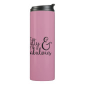 50 & Fabulous Birthday, Black Typografy (48) Thermosbecher (Nach links gedreht)