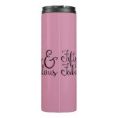 50 & Fabulous Birthday, Black Typografy (48) Thermosbecher (Rückseite)