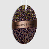 50 Fabulous Birthday Leopard Muster Ornament (Vorderseite)