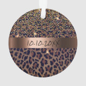 50 Fabulous Birthday Leopard Muster Ornament (Rückseite)
