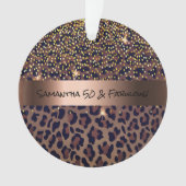 50 Fabulous Birthday Leopard Muster Ornament (Vorderseite)