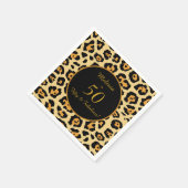 50 Fabulous Birthday Leopard Print Cocktail Serviette (Ecke)