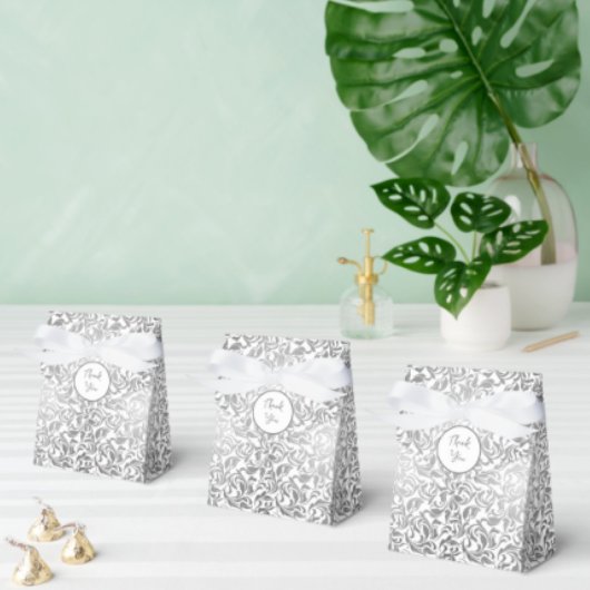 50 & Fabulous Birthday Silver Floral Wirbel Geschenkschachtel