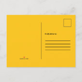 50 & Fabulous Birthday Yellow Black Foto Postkarte (Rückseite)