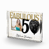 50 & Fabulous Black Gold Glam Foto Block (Rechts)