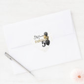 50 & Fabulous Black Gold Glam Heart Sticker (Umschlag)
