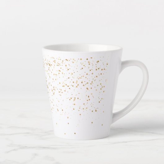 50 & Fabulous Black Gold Glam Kleine Latte Tasse (Rechts)