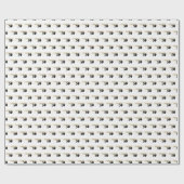 50 & Fabulous Black Gold Glam Wrapping Paper Geschenkpapier (Flach)