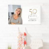 50 & Fabulous Black & White 50. Geburtstag Foto Banner (Insitu)