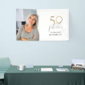 50 & Fabulous Black & White 50. Geburtstag Foto Banner (Messeveranstaltung)