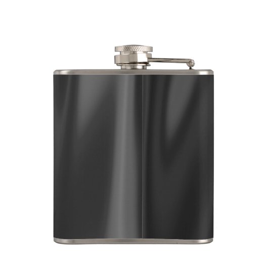 50 & Fabulous Black & White Elegant Royal Simple Flachmann (Rückseite)