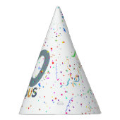 50 & Fabulous Blue Confetti Trendy Geburtstag Partyhütchen (Rechts)